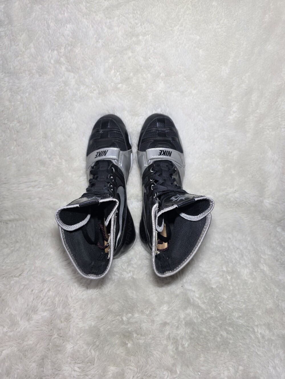 Nike Hyperko 1 MP Manny Pacquiao Boxing Boots Black Silver 477872-021 Size 9 - Picture 6 of 11